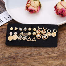 Fashion Flower Rhinestone Earings Set - £5.78 GBP