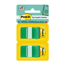 Post it Flags 680 GN2 1 in. x 1.7 in. (2.54 cm x 4.31 cm) Green 2 Units - $8.63