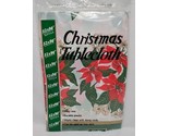 Vintage Christmas Tablecloth Plastic 52&quot; X 90&quot; - $39.59
