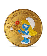 France Coin Medal 2021 Smurfette The Smurfs Colored Nordic Gold Cartoon 01859 - £35.19 GBP
