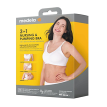 Medela Hands-free 3 in 1 Nursing &amp; Pumping Bra White XL - £107.12 GBP