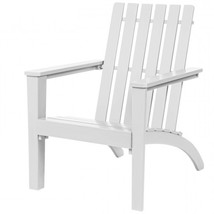 Indoor/Outdoor Acacia Wood Adirondack Lounge Armchair - White - £153.38 GBP