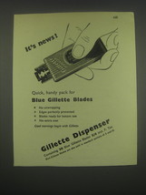 1949 Gillette Dispenser Razor Blades Ad - It&#39;s news - $18.49