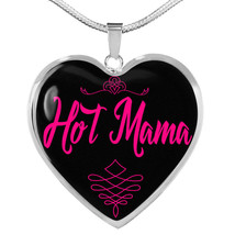 Hot Mama Heart Pendant Stainless Steel or 18k Gold 18-22&quot; - £30.33 GBP+