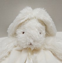 Bunnies By The Bay Snow Bunny White Lovey Satin Security Blankie Blanket - £23.97 GBP