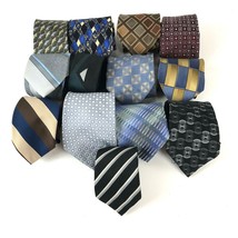 Men&#39;s Lot of Ties Vtg To Modern Mod Geo 13 Pc for Crafts Wear  - £11.63 GBP