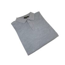 Mens PRINCELY Soft Merinos Wool Sweater Knits Light Weight Polo 1011-40 Lt Gray image 2