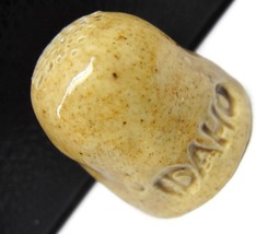 Idaho Potato Brown Ceramic Thimble Vintage - £16.34 GBP