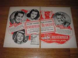 1948 Chesterfield Cigarettes Ad - Perry Como Jo Stafford Peggy Lee Godfrey  - £14.57 GBP
