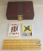 Travel Cribbage Board &amp; Duck Themed Playing Cards in Carrying Case Complete! - £19.62 GBP