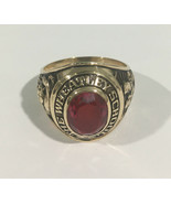 10k Yellow Gold 1965 Vintage The Wheatley School Ring With Ruby Stone - $11,070.05 MXN