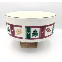Pfaltzgraff Large Ceramic Christmas Serving Bowl Dish Made in USA Rare P... - $312.37 MXN