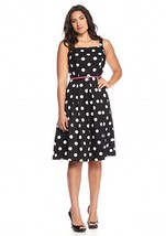 Nwt Agb Black White Polka Dots Belted Dress Size 10 $74 - £26.44 GBP