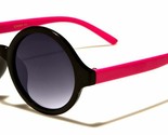 Girls Willow Round Black Sunglasses with Pink Temples kid 2507 Pink   68 - $9.17