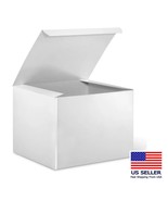 9x6x6&quot; White Gloss Gift Boxes, 100-Pack, Food Safe, Recycled, Flat-Pack - £56.66 GBP