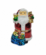 Mr. Christmas Santa Animated Music Box European Style Metallic Hinged - £25.94 GBP