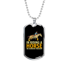 In Riding a Horse We Borrow Freedom Horse Necklace Stainless Steel or 18k Gold  - £37.92 GBP+