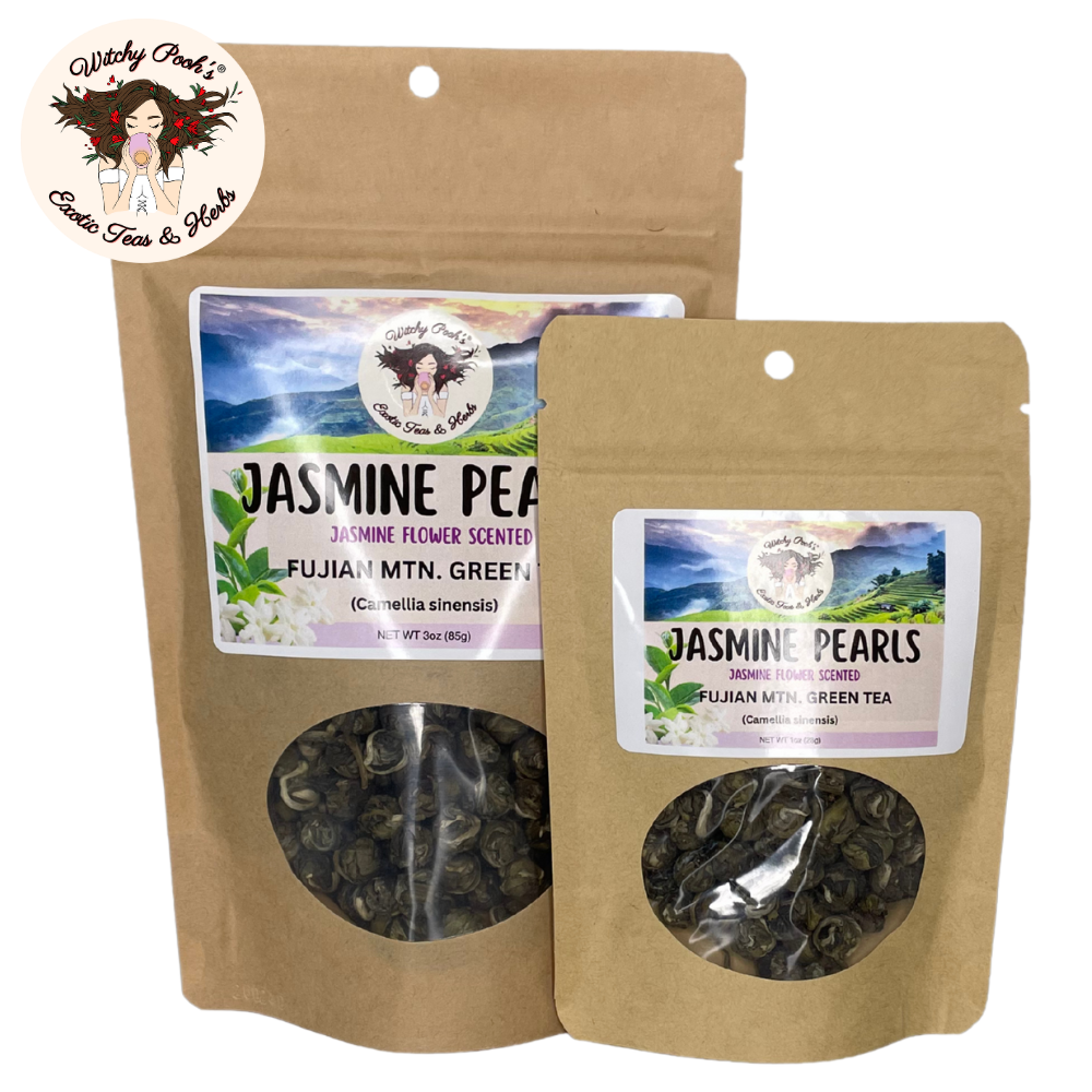 Witchy Pooh&#39;s Jasmine Dragon Pearl Tea- Loose Leaf Jasmine Scented Green... - $13.60+