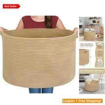 22”x22”x14” Soft Cotton Rope Basket for Toys and Blankets - Washable &amp; P... - $71.23