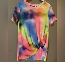 GTOG Girls Tie Dye Top Large NWT Age 11-14 Pink, Purple, Blue, Green, &amp; Orange - £19.66 GBP