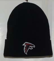 NFL Team Apparel Licensed Atlanta Falcons Black Cuffed Winter Cap - £14.38 GBP