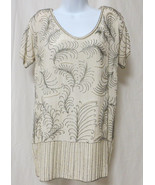 Vintage Flapper Blouse Top Beaded Silk Costume Theater Show Pearl Lined ... - £77.84 GBP