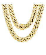 10K Real Yellow Gold Miami Cuban Link 13Mm Thick Chain Necklace (20&quot;-30&quot;... - €10.896,06 EUR