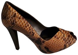 Donald Pliner Couture Python Leather Shoe Pump NIB Peep-Toe Platform 6 10 $400 - £110.52 GBP