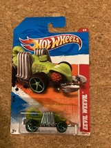 2011 Hot Wheels #208 Thrill Racers-Cave 4/6 EEVIL WEEVIL Green w/Green O... - $4.90
