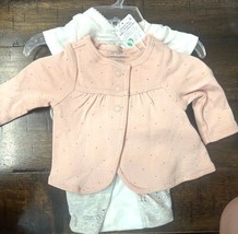 Baby Girl 3 Piece Cardigan Matching Set - $9.99