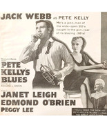 1955 Pete Kelly&#39;s Blues Movie Advertisement Jack Webb Ella Fitzgerald Ja... - €34,84 EUR