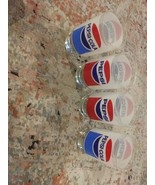 VTG 1980s PEPSI-COLA FOOTED GLASS TUMBLER 12 FL.OZ SET OF 4 - $37.70 CAD