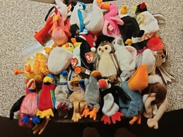 WOW!  22 Ty Beanie Babies BIRD Lot, All New, MWMTs, Tag Protected, Ships... - £66.86 GBP