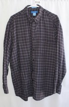 MENS BLUE WHITE CHECKED SIZE XL LONG SLEEVE SHIRT COTTON #8235 - £7.13 GBP