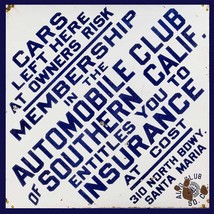 Auto Club Southern California Metal Sign - £46.56 GBP