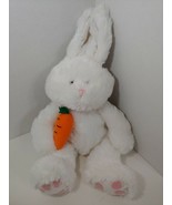 Kmart plush white Easter bunny rabbit holding carrot pink nose foot paw ... - £10.11 GBP