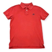 Aeropostale Shirt Mens Small Red Polo Short Sleeve Logo A87 100% Cotton Pique - £7.92 GBP