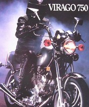 Yamaha Virago 750cc Motorcycle Brochure, Original  - $14.82