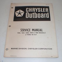 Chrysler Outboard Service Manual 2 Thru 40 HP 1956-1960 - $15.98