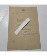 Antique Letter Texas Railroad Commission  Signed Ernest O thompson 1935 - $109.25