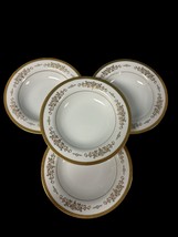 MIKASA - COLONY GOLD (SCROLL &amp; DOT) - FINE PORCELAIN SOUP BOWLS - SET OF 4 - $34.64