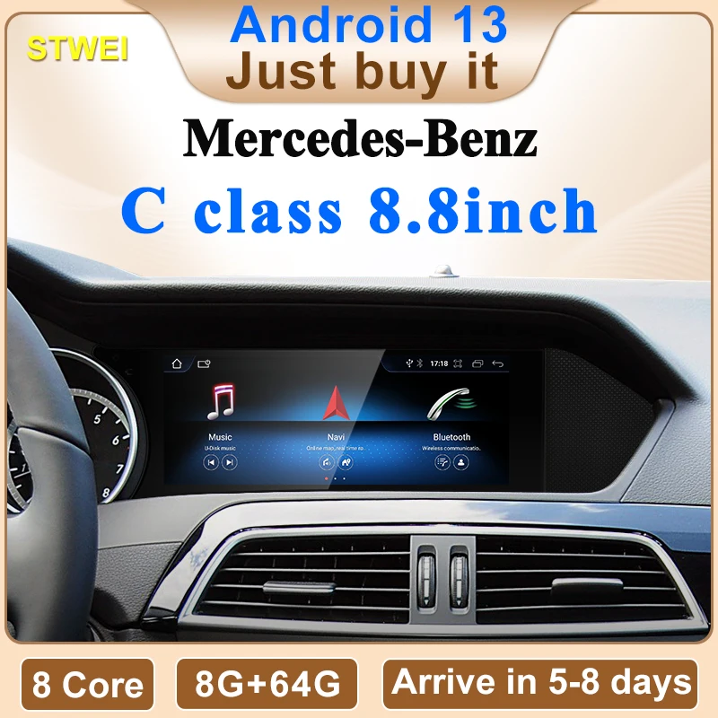 Factory Price 8.8inch Car Radio Stereo Multimedia Player For Mercedes Benz C - £378.46 GBP+