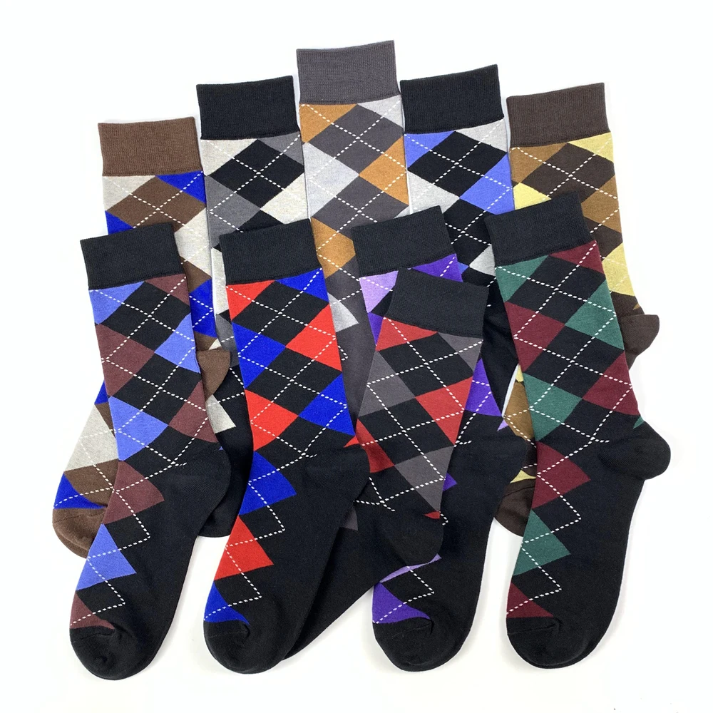 Sporting Brand Men&#39;s Socks Soft and breathable High Quality Cotton socks Busines - £32.69 GBP