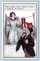 Hillbilly Comic in City Risque She Must Feel Cold  UNP DB Postcard N9 - £5.41 GBP