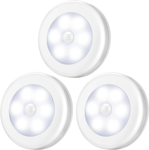 Upgraded 3.15” Motion Sensor Light Indoor, Cordless Battery Powered Stic... - $14.77
