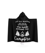 Personalized Hooded Blanket, Soft Fleece Blanket, Campfire Memories, Cus... - £58.07 GBP