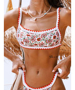 Bikinx Floral Print Whip Stitch Bikini Top - $13.13