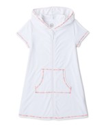 Wonder Nation Girls Hooded Terry Cloth Cover-Up White Size XS/XCH(4-5) - $289.13 MXN