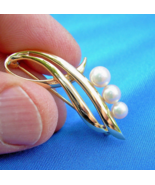 Authentic Mikimoto Pearl Brooch Elegant Designer Deco PIn 18K Solid Gold... - $2,661.95 CAD