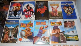Huge VHS lot of 10 Family Live Action Disney Movies Tapes Air Bud Gordy - £18.87 GBP